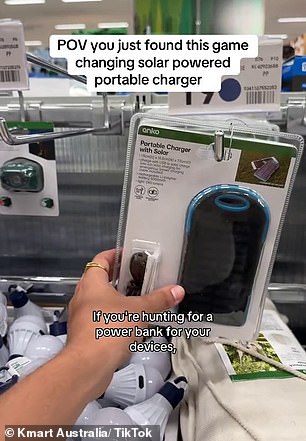 The portable solar charger is sold out at Kmart, with many saying they are struggling to get their hands on one