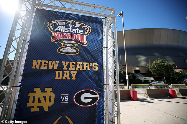 The quarterfinal between Georgia and Notre Dame was postponed until Thursday at 4:00 PM ET