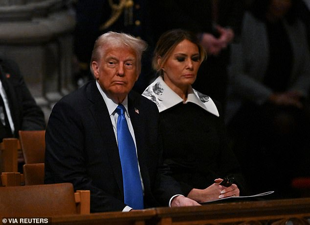 President-elect Donald Trump attended Jimmy Carter's state funeral with his wife and other American leaders