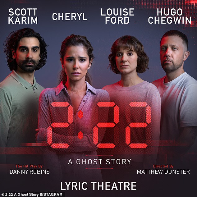 Hugo starred alongside Cheryl in 2:22 A Ghost Story, before having to withdraw due to medical reasons