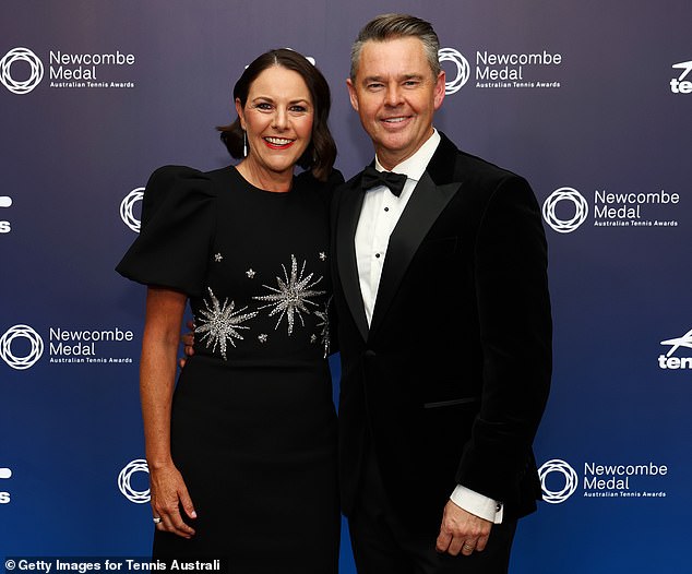 It comes after Woodbridge (pictured with wife Natasha Provis) criticized injury-ravaged Kokkinakis for his decision to play in a financially lucrative Russian exhibition event ahead of the Australian Open late last year.