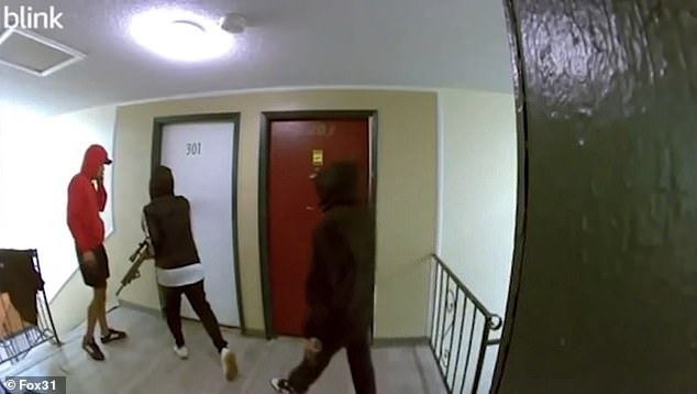 The problems at the Edge of Lowry complex first came to light in August when doorbell camera footage shared by residents - who are themselves migrants - showed several armed men running towards a unit and threatening residents.