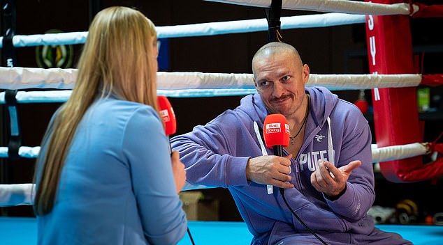 Mail Sport presented Usyk with a letter from a soldier ahead of his fight with Fury last month