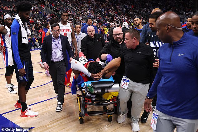 Ivey left the match on a stretcher after his left leg appeared to buckle in a sickening manner