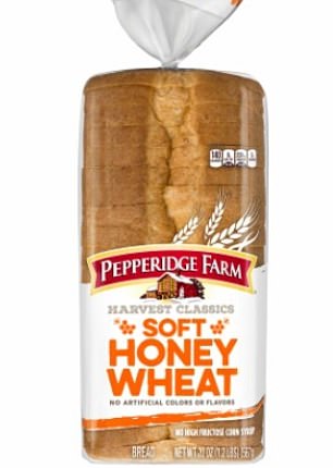 LEFT: A Pepperidge Farm Soft Honey Wheat bread from Walmart was considered one of the unhealthiest breads RIGHT: