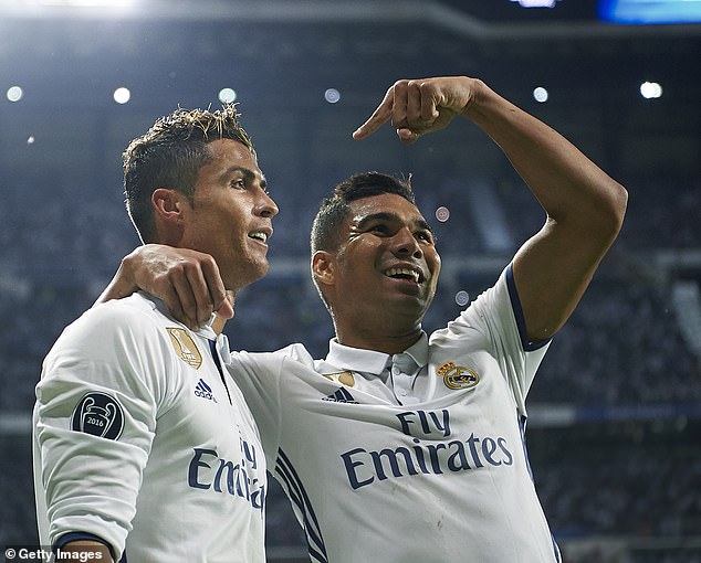 Ronaldo has reportedly asked Al-Nassr to sign his former teammate Casemiro (right).