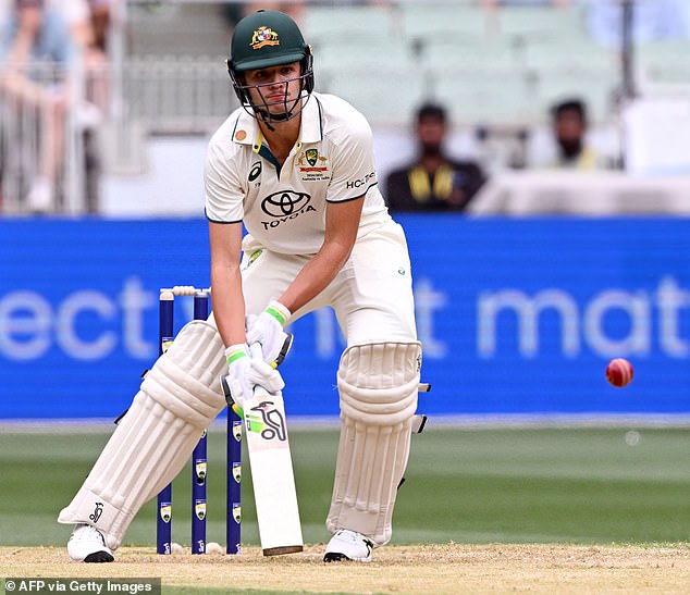 At 19, Sam Konstas (pictured on his debut at the MCG) offers youthful exuberance, in contrast to his opening partner Usman Khawaja, who at 37 is almost double his age.