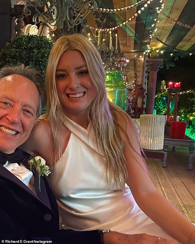 The star was overcome with anger as he recalled how badly his daughter Olivia - who is now a casting director - was treated on set (Richard and Olivia pictured at her wedding)