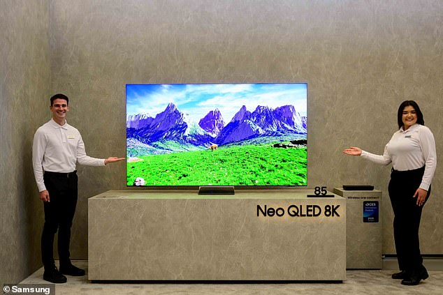 The feature, called Samsing Food, will be available on new TV models released in 2025, including the Neo QLED 8K QN990F (pictured), which was unveiled today at CES.