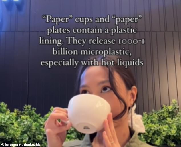 While you may think paper cups and plates are safe, Ms. Zhaxylykova warns that this is not necessarily the case