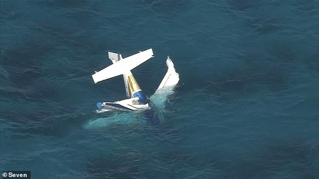 The plane (photo) crashed into the water near Thompson Bay near Rottnest Island around 4 p.m. on Tuesday