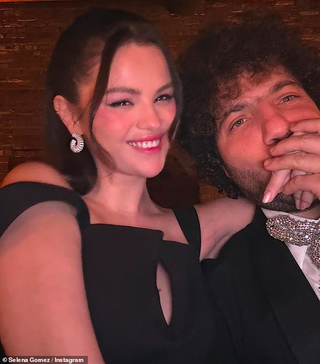 The most important accessory, however, is her new engagement ring from 36-year-old music producer fiancee Benny Blanco; with whom she was photographed on Wednesday