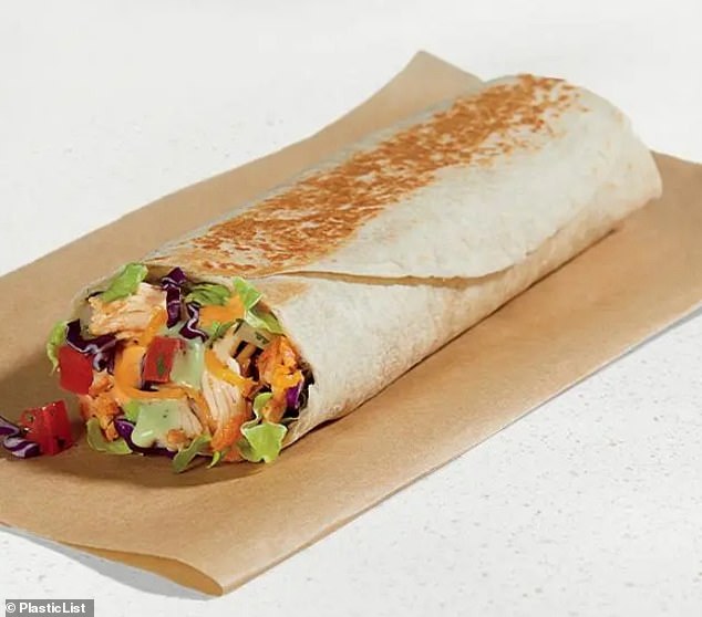 Other foods with high concentrations of phthalates included Taco Bell's Cantina Chicken Burrito (28,036 ng per serving)