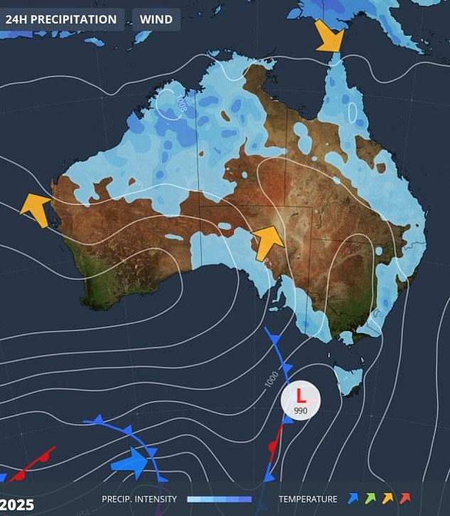 Rain is expected for Australia on Wednesday