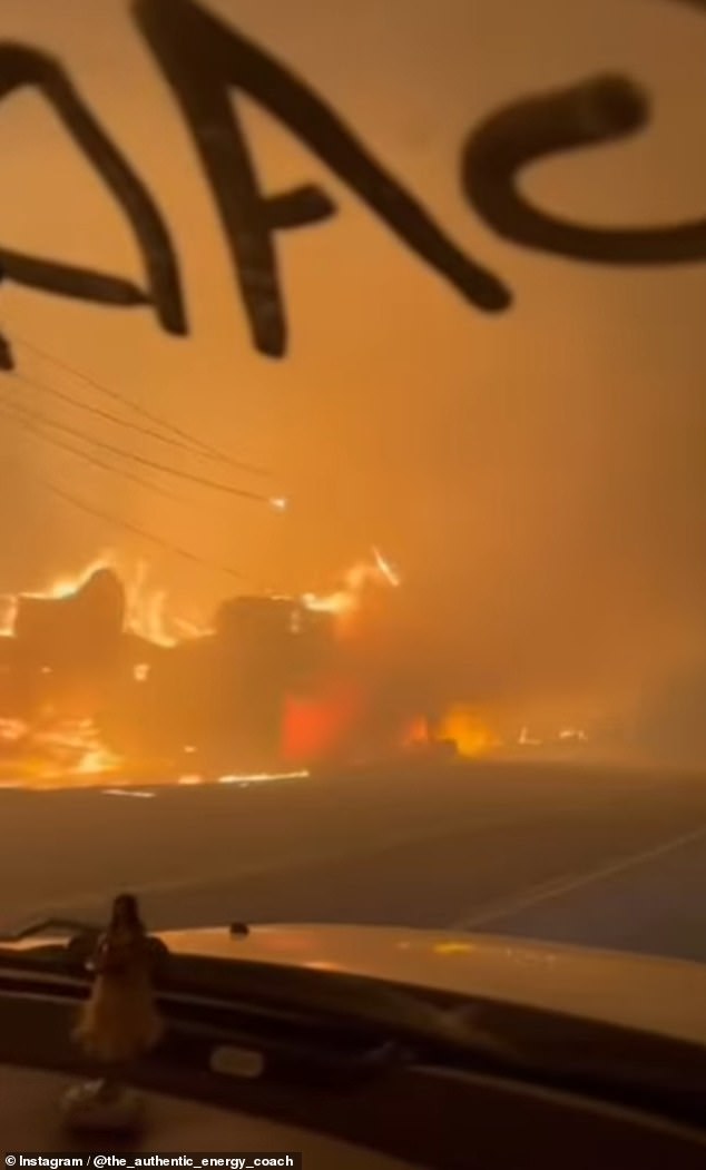 The 52-year-old singer, his wife, his three children and their animals had to evacuate immediately after waking up to 'helicopters, thick black smoke and howling wind'