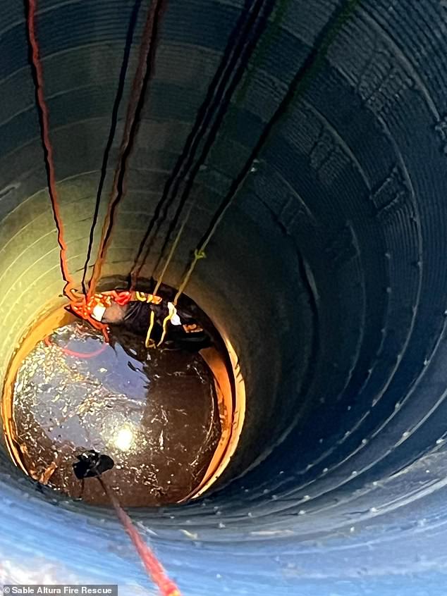 Local firefighters were called to the area around 3:45 p.m. and found that the teenager had managed to stay afloat despite his injuries. Officials began building a rope system and sent two firefighters into the exhaust vent