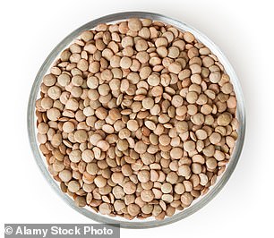 Eating round foods such as black-eyed peas and lentils may help bring good luck in the new year (stock image)