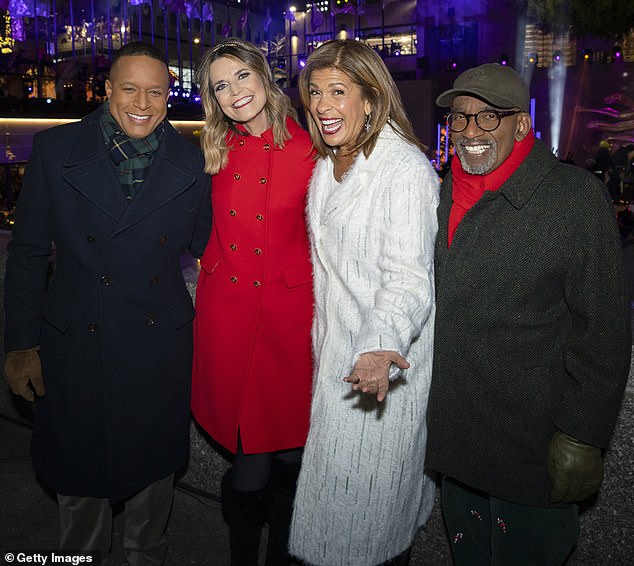 DailyMail.com mingled with the Today show crew in Manhattan on Tuesday night (pictured in December 2024)