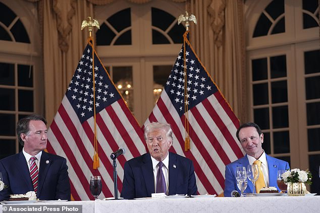 President-elect Donald Trump speaks during a meeting with Republican governors at Mar-a-Lago on Thursday