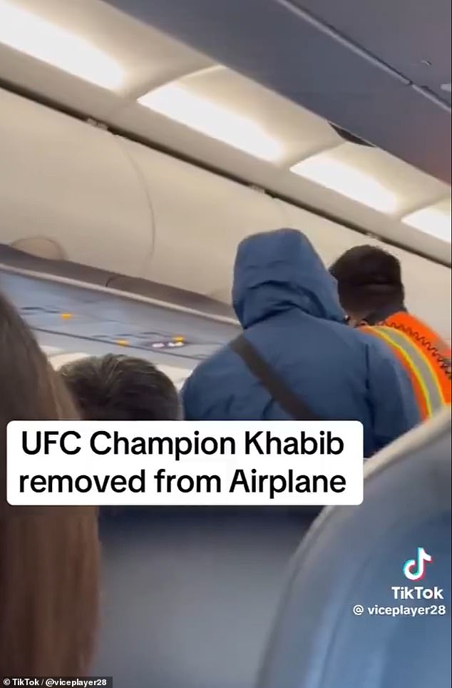 The 36-year-old former MMA fighter was escorted off the plane after refusing to change seats