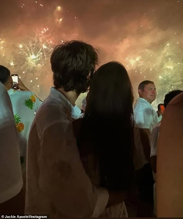 Cruz Beckham celebrated his New Year in Rio de Janeiro with girlfriend Jackie Apostel