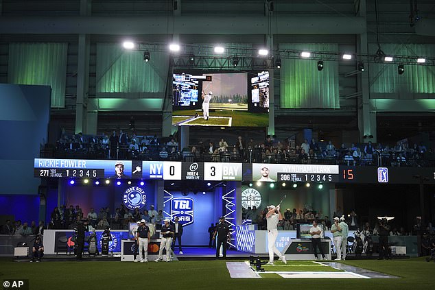 The impressive arena houses the future of golf, with rowdy fans and a DJ to keep them entertained