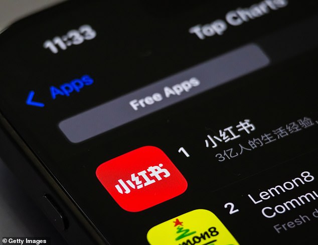 The Chinese app, a rival to TikTok, became the most downloaded free app on Apple's App Store in the US on Monday.