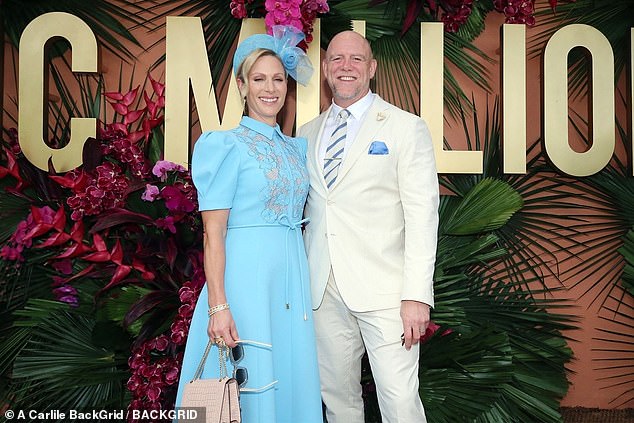 The couple looked in their element and smiled expectantly as they arrived at The Gold Coast Turf Club