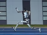 Step aside, Usain Bolt! Watch as a humanoid robot named 'Superman' sets a new world speed record of 28.7 mph (45.3 km/h)