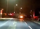 Moment when family in taxi on their way home from the airport is hit by a reckless driver who turns the corner on the wrong side of the road