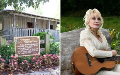 Take a look inside Dolly Parton's childhood home, a two-room log cabin where she lived with her eleven siblings