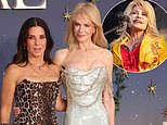 Nicole Kidman calls Dolly Parton an 'extraordinary light' as Sandra Bullock reflects on the pleasure of working with her as a couple paying tribute to singer at the premiere of Practical Magic 2
