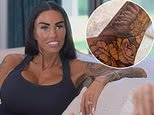 Katie Price gets another huge tattoo as she debuts floral ink on her thigh, symbolizing 'new beginnings' - while her husband Lee Andrews 'remains in Dubai jail'