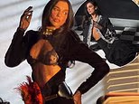 Dua Lipa dons a lace bra and leather skirt as she shares a behind-the-scenes look from her photo shoot for Vogue Italia
