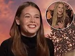 Fake baby Lucia Hawley is 'nervous' as she interviews her famous aunt Nicole Kidman for the first time and reveals bizarre details about the women in their family who are witches