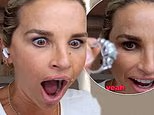 Pregnant Vogue Williams loses huge diamond from her wedding ring while making a shocking discovery live on her podcast after the star revealed she could be giving birth this weekend