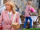 Popular Channel Seven weather girl Jane Bunn shows off her incredibly slim figure during a stylish walk around Melbourne - as she continues to wow fans with her weight loss