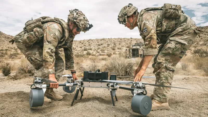 British soldiers tested flying drones and ground robots. They told me the pros and cons of each.