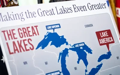 Here's how Google Maps handles the entire Lake Ontario, which is now 'Lake America'