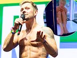 Coronation Street star Adam Rickitt, 48, proves he still has soap heartthrob status as he shows off his muscular six-pack during an appearance at Manchester Pride