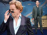 Damian Lewis shows off his quirky sense of style as he joins slimmed-down Brendan Fraser and Andrew Scott at the Pressure London premiere