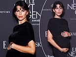 Model Georgia Fowler shows off her baby bump after brief split from Fishbowl founder's husband as she stuns at the ELLE Awards in Sydney