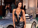 Gangster glamour! Maya Jama takes on the mafia wife aesthetic in a daring leather dress while Kaya Scodelario dazzles in diamonds in the season two premiere of Guy Ritchie's The Gentlemen