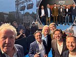 The Grand Tour's Jeremy Clarkson, James May and Richard Hammond reunite to hand over the baton to a new hosting trio at the premiere of the Prime Video hit