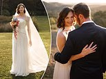 Olympian Cate Campbell is the definition of chic as she marries Adam Kerr in stunning outdoor ceremony in the Noosa hinterland