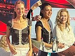 Nicola Peltz makes her Venice Film Festival debut - an hour late - alongside diva Faye Dunaway before receiving her rising star gong