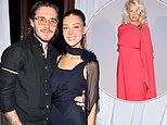 Brooklyn Beckham supports wife Nicola Peltz hours after her Venice Film Festival debut as they join Pamela Anderson at Golden Globes cocktail party