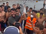 Ceuta's illegal migrants raise dolphin calves as a trophy for shocked locals after being hit 'with a stick', while thousands of North Africans still remain in the enclave