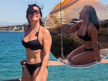 Emmerdale star Rebecca Sarker, 51, shows off her incredible physique in black bikini after being branded 'the hottest woman on TV' by fans