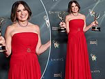 Mariska Hargitay, 62, stuns in striking red dress as she scores TWO Emmy wins for documentary about late mother Jayne Mansfield